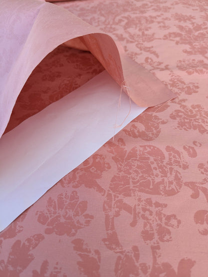 Windsor Castle Renaissance Resist Print Silk Damask - Rose Pink - By The Yard