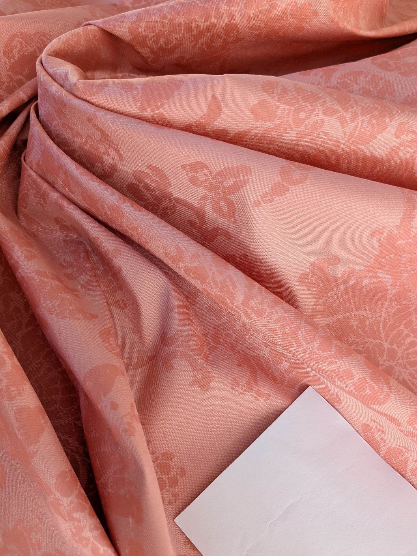 Windsor Castle Renaissance Resist Print Silk Damask - Rose Pink - By The Yard