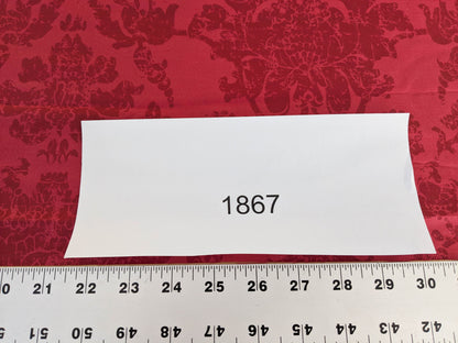 Windsor Castle Renaissance Resist Print Silk Damask - Ruby Red - By The Yard