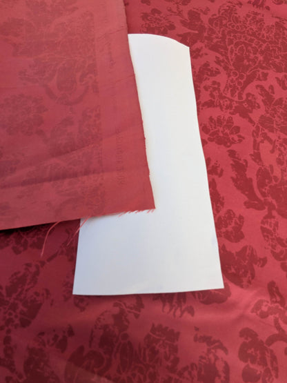 Windsor Castle Renaissance Resist Print Silk Damask - Ruby Red - By The Yard