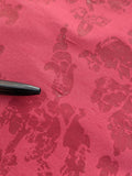 Windsor Castle Renaissance Resist Print Silk Damask - Ruby Red - By The Yard