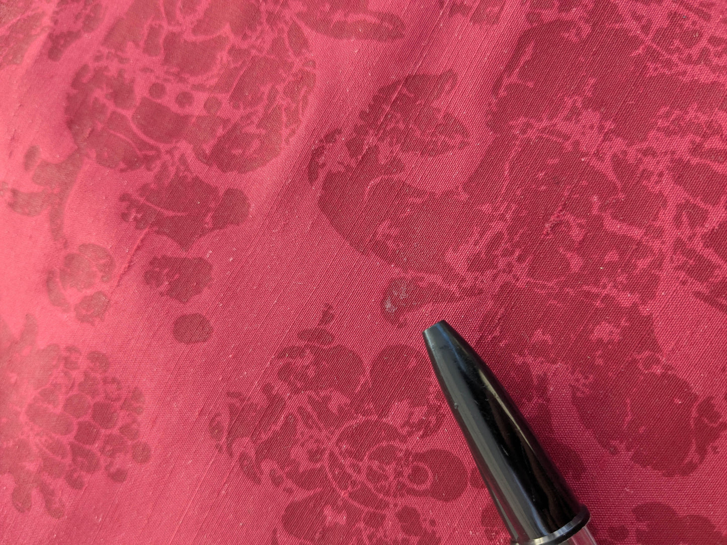 Windsor Castle Renaissance Resist Print Silk Damask - Ruby Red - By The Yard