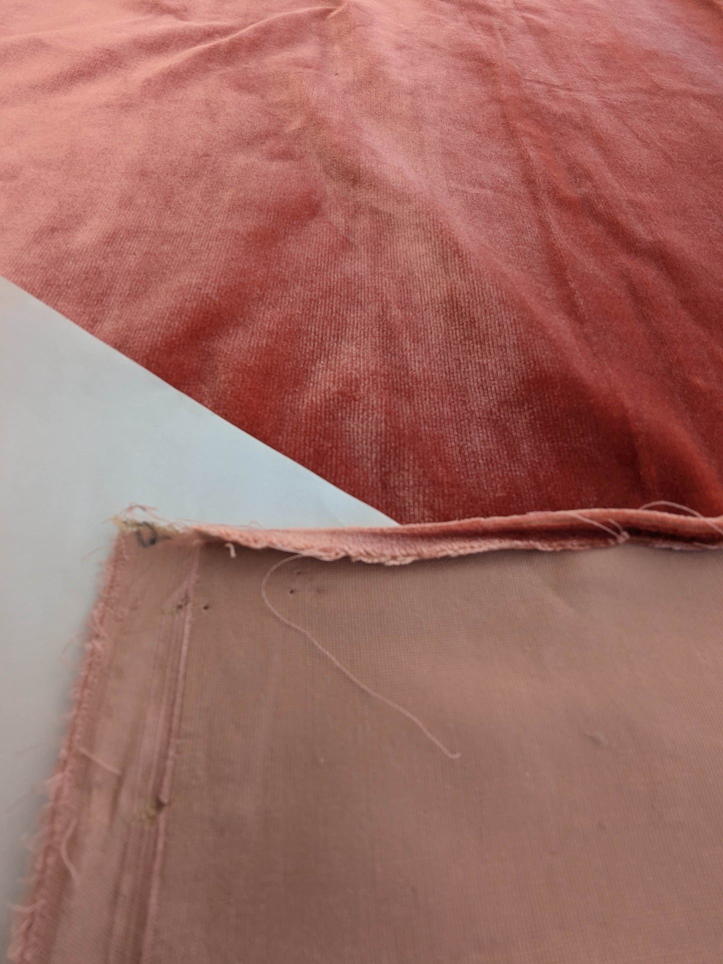 Mohair & Silk Velvet Seaweed Rose - Pink Red Lush - By The Yard