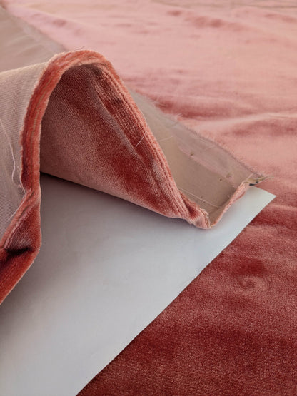 Mohair & Silk Velvet Seaweed Rose - Pink Red Lush - By The Yard