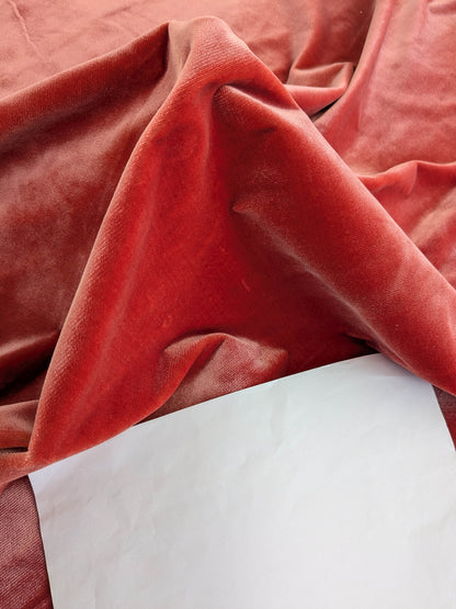 Mohair & Silk Velvet Seaweed Rose - Pink Red Lush - By The Yard