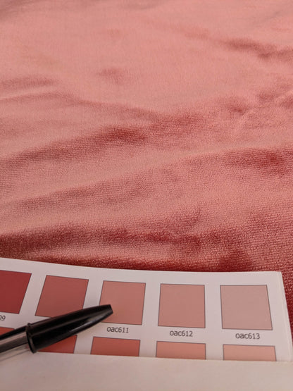 Mohair & Silk Velvet Seaweed Rose - Pink Red Lush - By The Yard