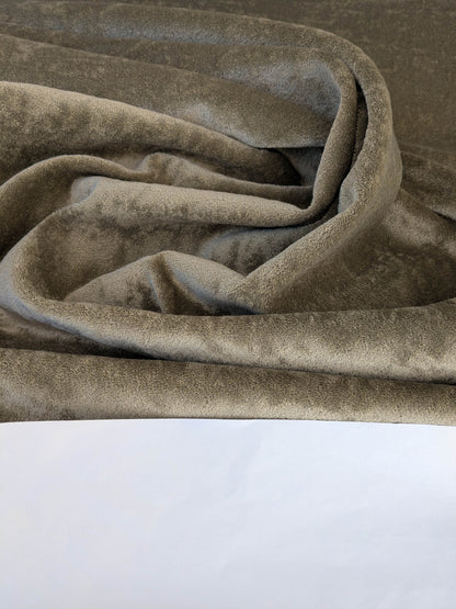 Mohair & Silk Velvet Seaweed Sage - Green - By The Yard