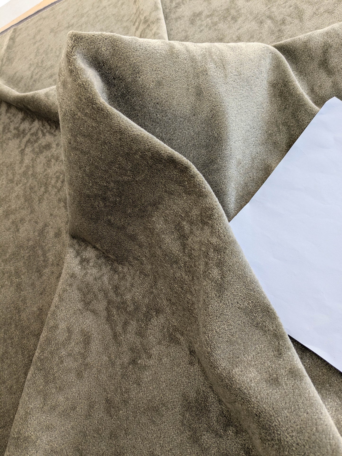 Mohair & Silk Velvet Seaweed Sage - Green - By The Yard