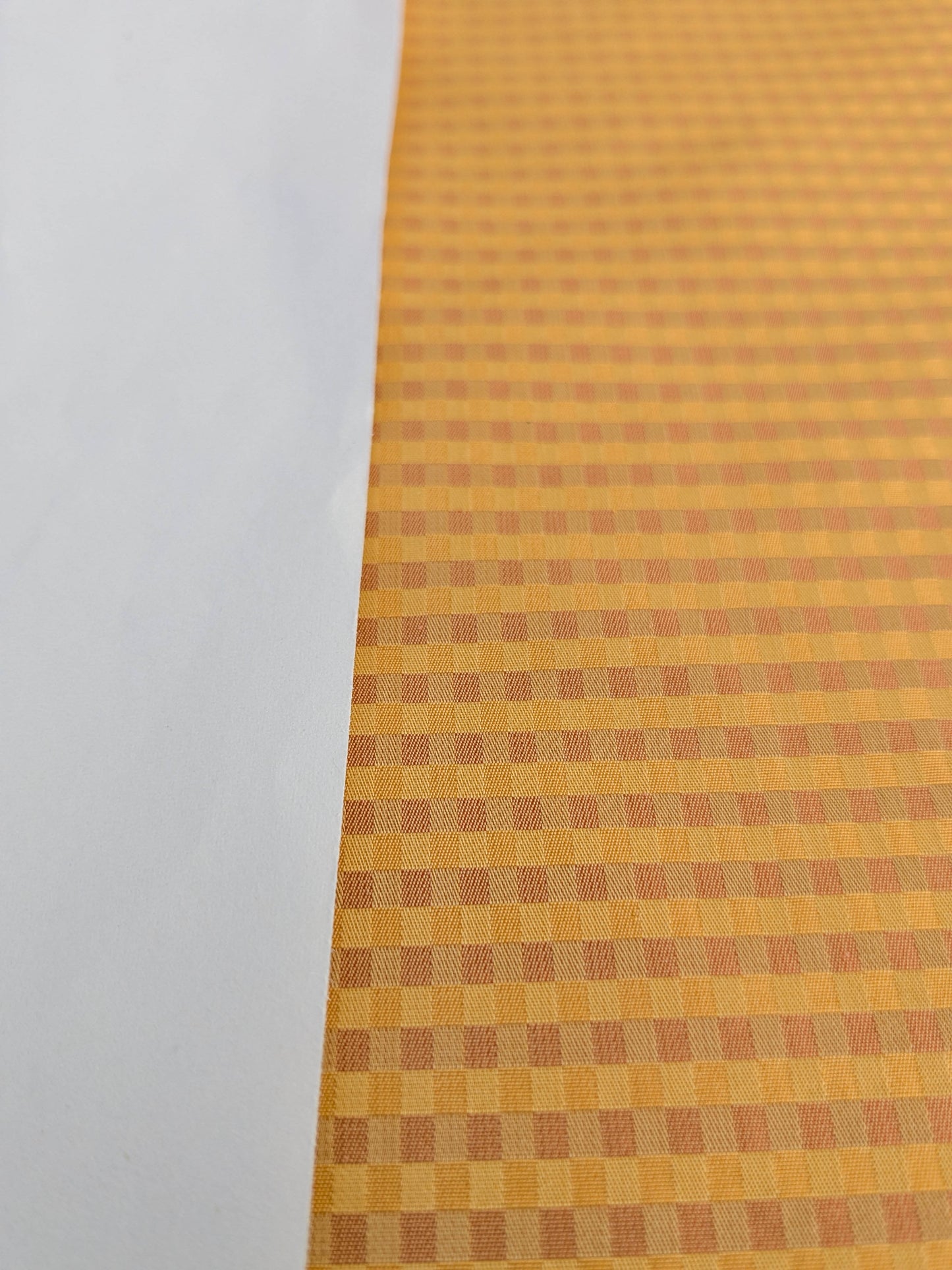 Sparkle Silk Mini Plaid Iridescent Jacquard Silk Fabric - Yellow - By The Yard