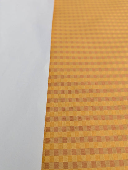 Sparkle Silk Mini Plaid Iridescent Jacquard Silk Fabric - Yellow - By The Yard