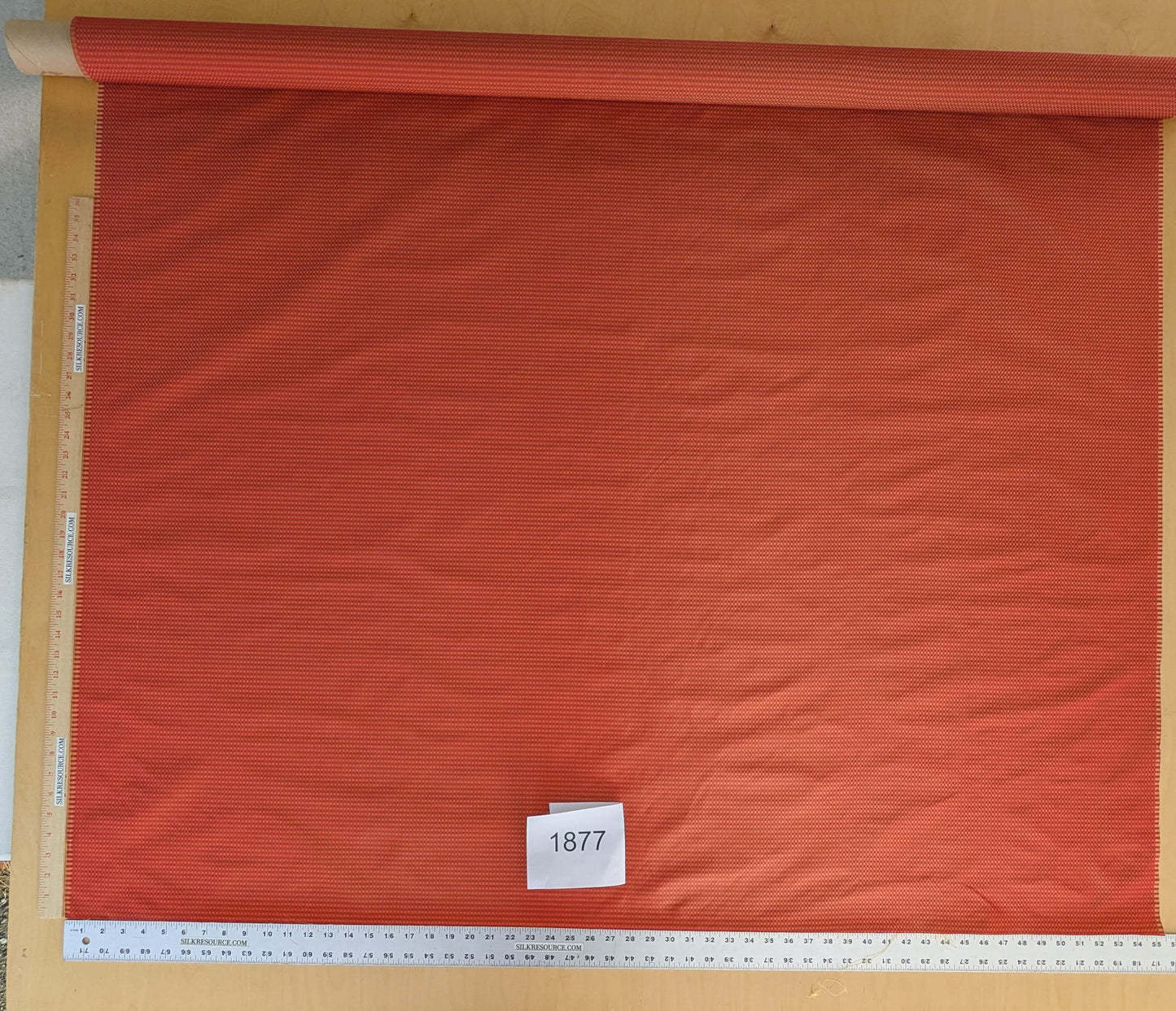 Sparkle Silk Mini Plaid Iridescent Jacquard Silk Fabric - Red - By The Yard