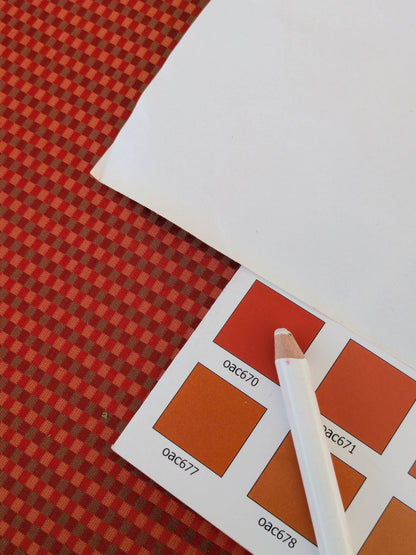 Sparkle Silk Mini Plaid Iridescent Jacquard Silk Fabric - Red - By The Yard