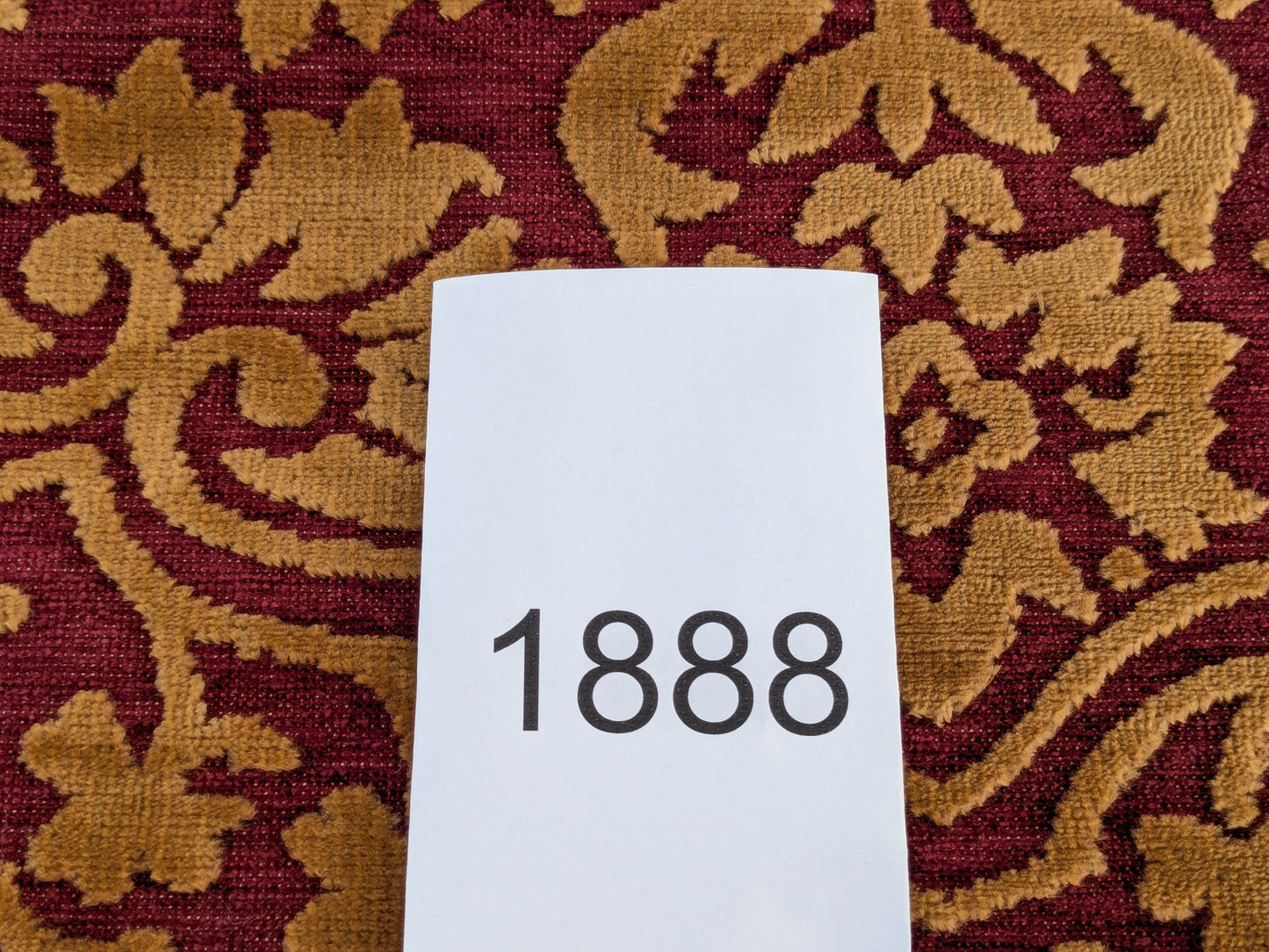 Venetian Velvet Cut Velvet Renaissance Medallion Lux Artichoke Red Gold