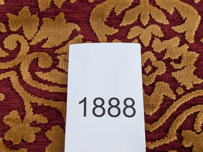 Venetian Velvet Cut Velvet Renaissance Medallion Lux Artichoke Red Gold