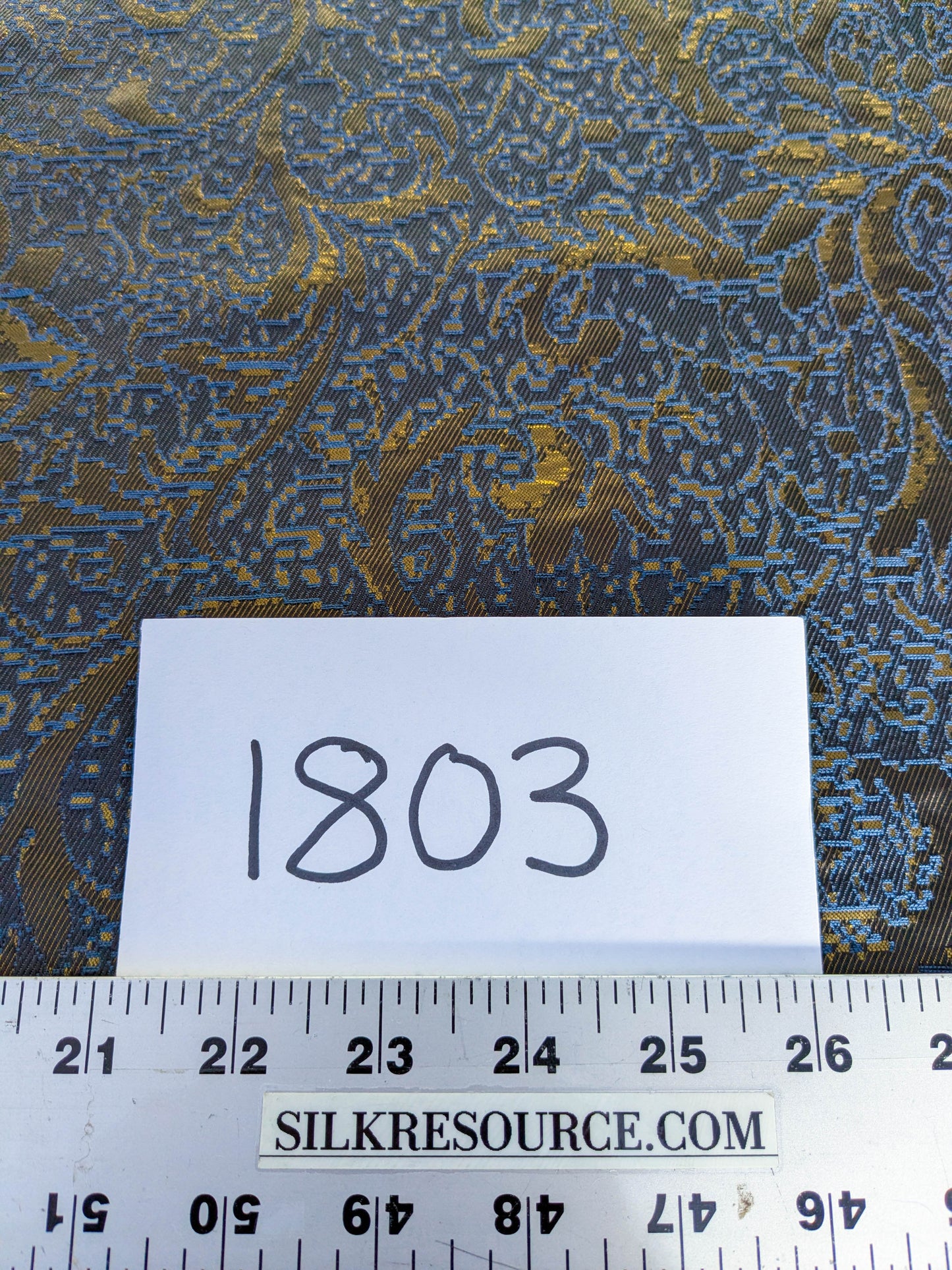 By yard Boboli Garden Silk Damask Italian Metallic Midnight Blue Gold MSRP USD 568/yard