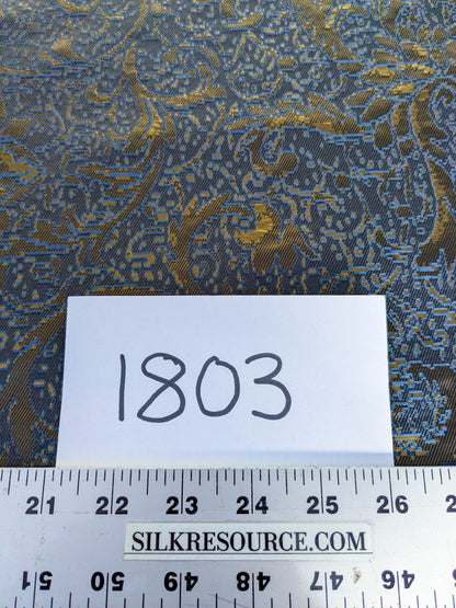 By yard Boboli Garden Silk Damask Italian Metallic Midnight Blue Gold MSRP USD 568/yard