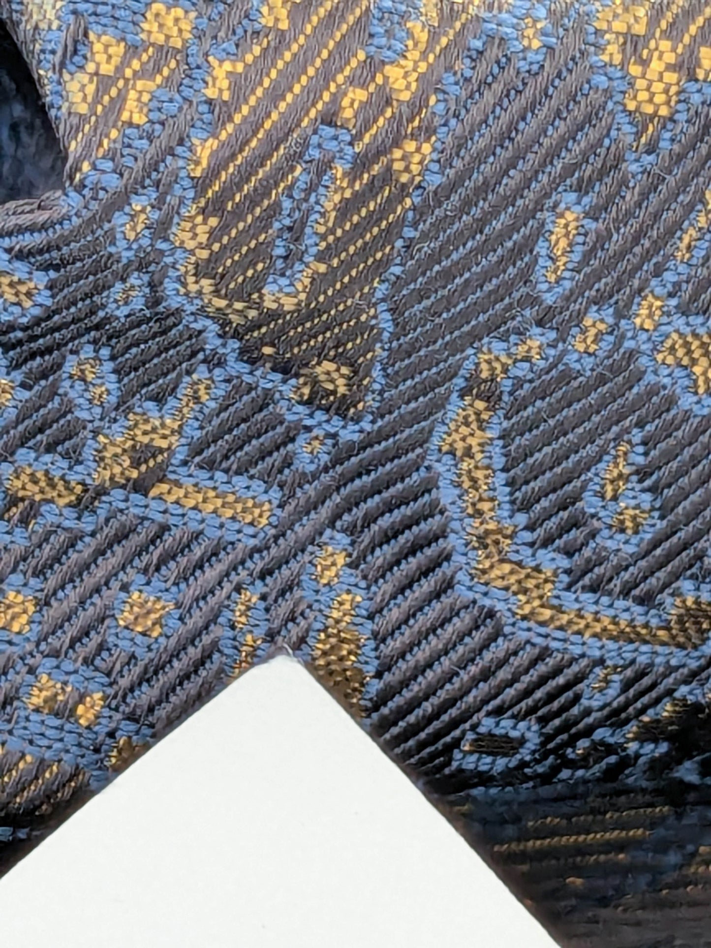 By yard Boboli Garden Silk Damask Italian Metallic Midnight Blue Gold MSRP USD 568/yard
