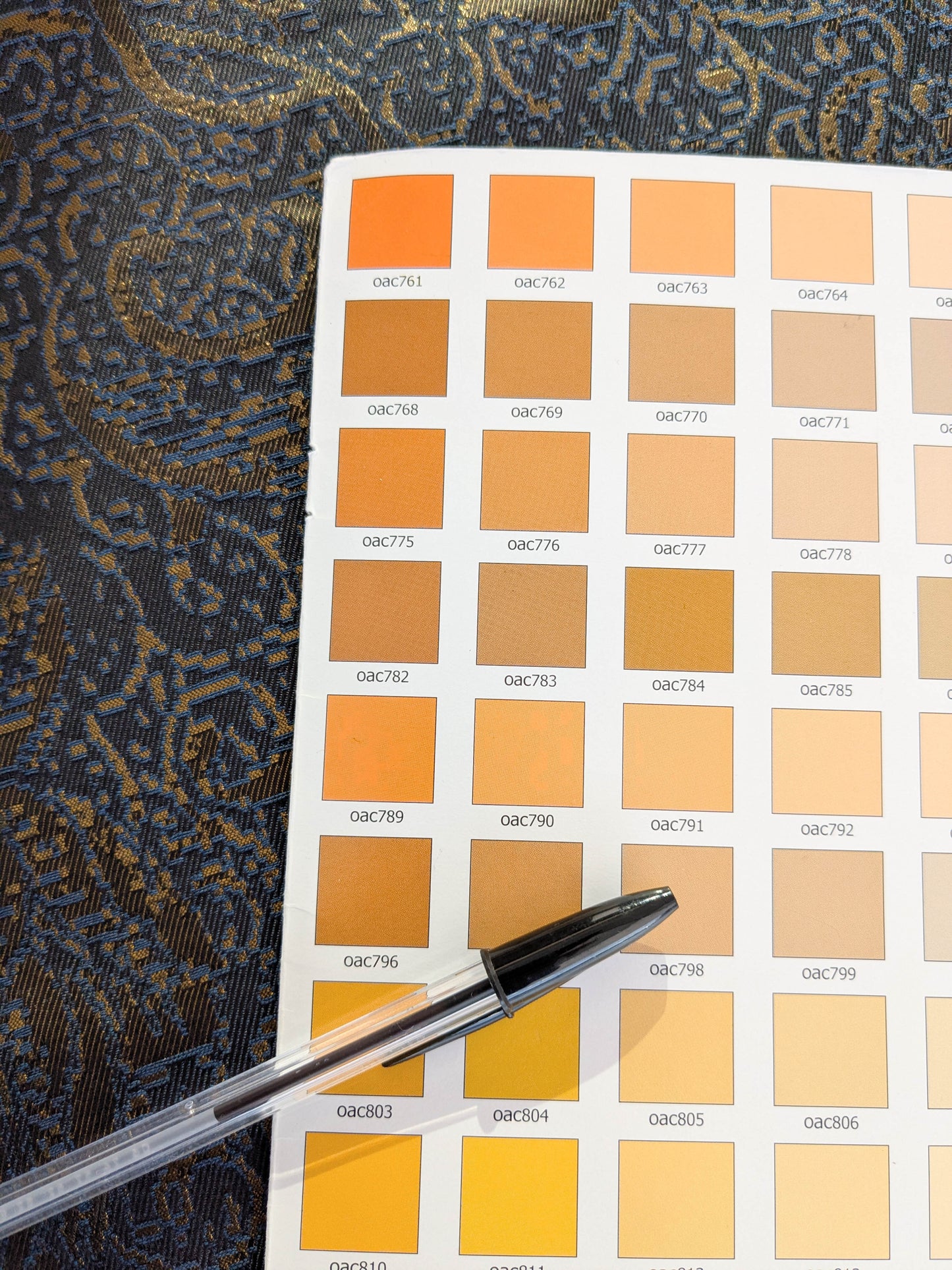 By yard Boboli Garden Silk Damask Italian Metallic Midnight Blue Gold MSRP USD 568/yard