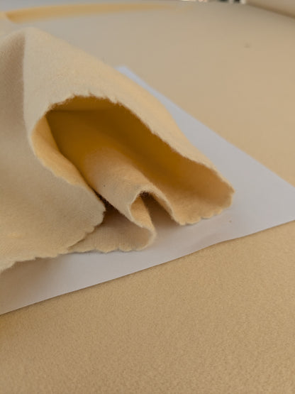 Mongolian steppe Wool Cashmere Blend Muted Fabric- Gold Sunray Yellow - By The Yard