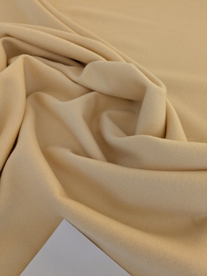 Mongolian steppe Wool Cashmere Blend Muted Fabric- Gold Sunray Yellow - By The Yard
