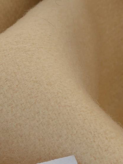 Mongolian steppe Wool Cashmere Blend Muted Fabric- Gold Sunray Yellow - By The Yard