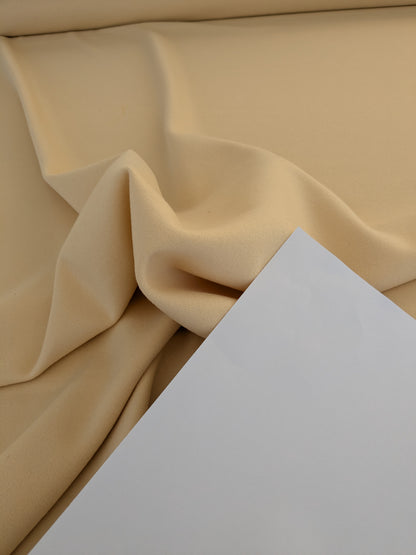 Mongolian steppe Wool Cashmere Blend Muted Fabric- Gold Sunray Yellow - By The Yard