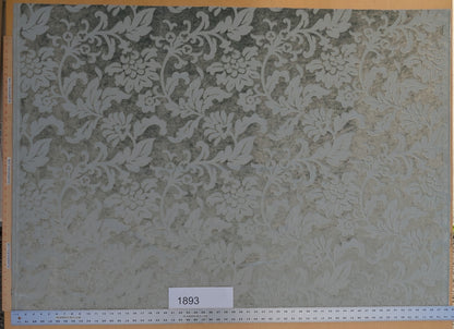 Designer Vienna Evening Viscose Cut Velvet - Silver Grey - By The Yard