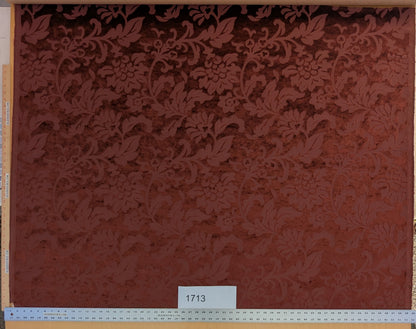 Designer Vienna Evening Red Viscose Cut Velvet