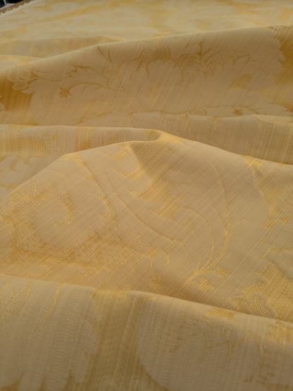 Bach Piano Salon Damask Renaissance Cotton Fabric - Gold - By The Yard