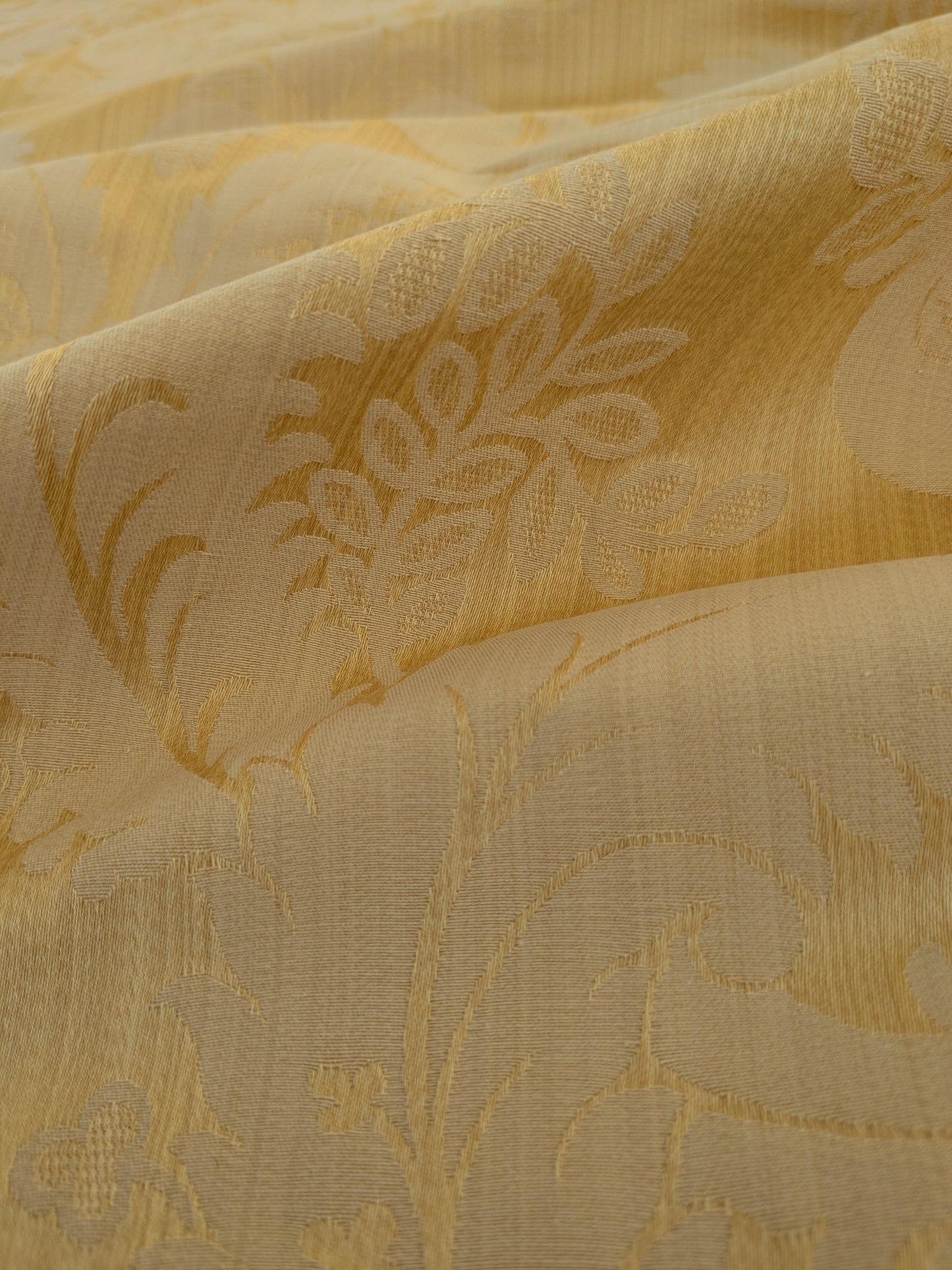 Bach Piano Salon Damask Renaissance Cotton Fabric - Gold - By The Yard