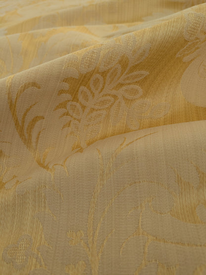 Bach Piano Salon Damask Renaissance Cotton Fabric - Gold - By The Yard