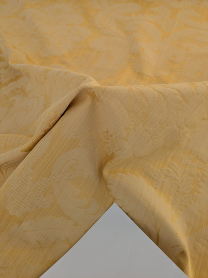 Bach Piano Salon Damask Renaissance Cotton Fabric - Gold - By The Yard