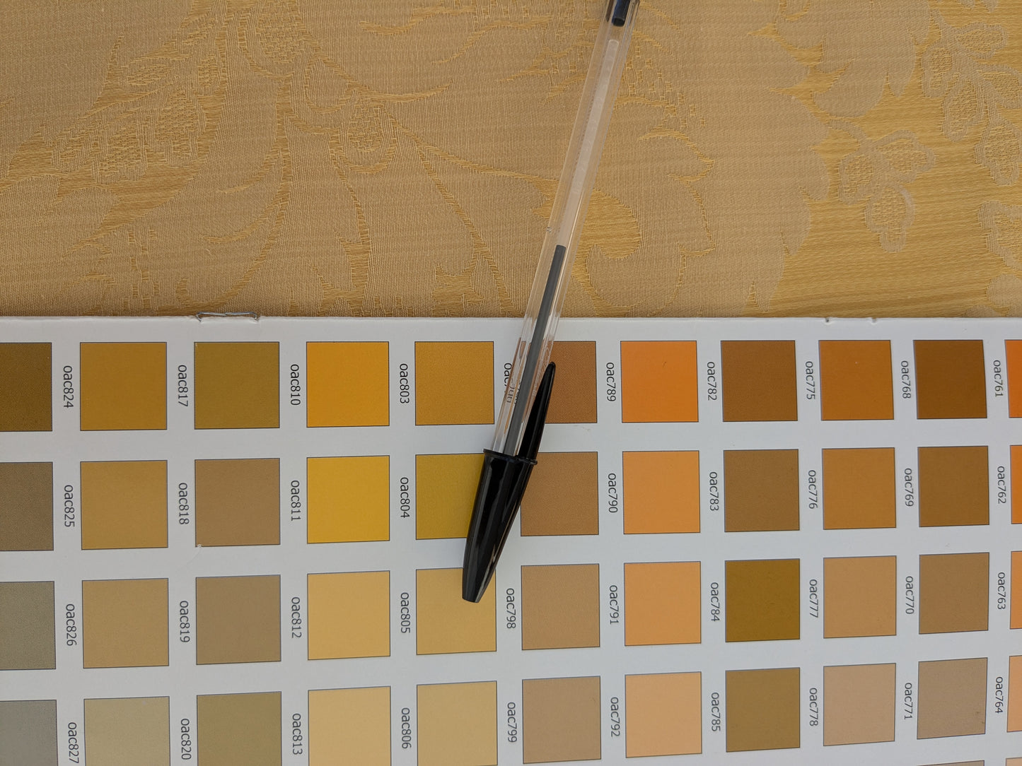 Bach Piano Salon Damask Renaissance Cotton Fabric - Gold - By The Yard