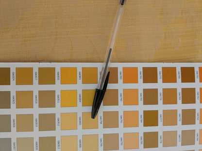 Bach Piano Salon Damask Renaissance Cotton Fabric - Gold - By The Yard