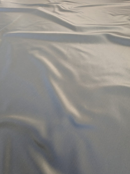 Mirror Lake Silk Satin with Cotton Smooth - Midnight Black - By The Yard