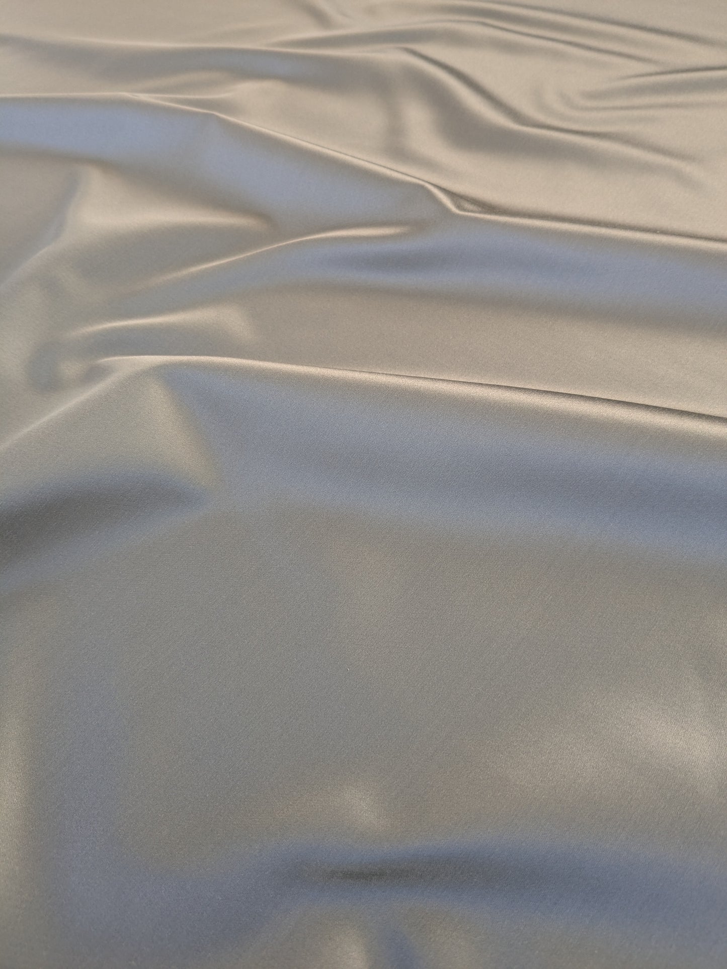 Mirror Lake Silk Satin with Cotton Smooth - Midnight Black - By The Yard