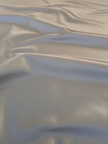 Mirror Lake Silk Satin with Cotton Smooth - Midnight Black - By The Yard