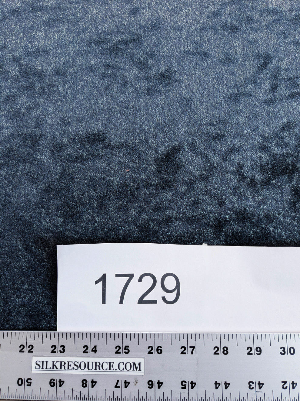 Mohair & Silk Velvet Seaweed Texture Deepest Night Blue Black Heavy Duty