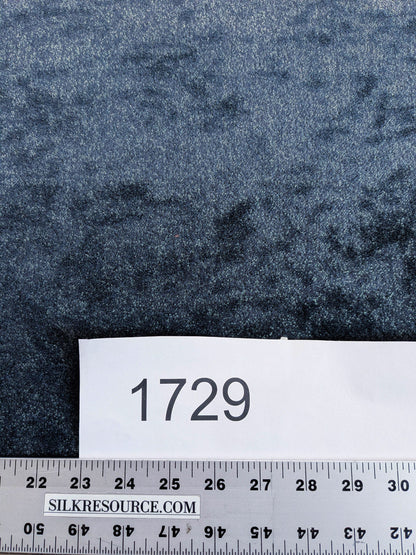 Mohair & Silk Velvet Seaweed Texture Deepest Night Blue Black Heavy Duty