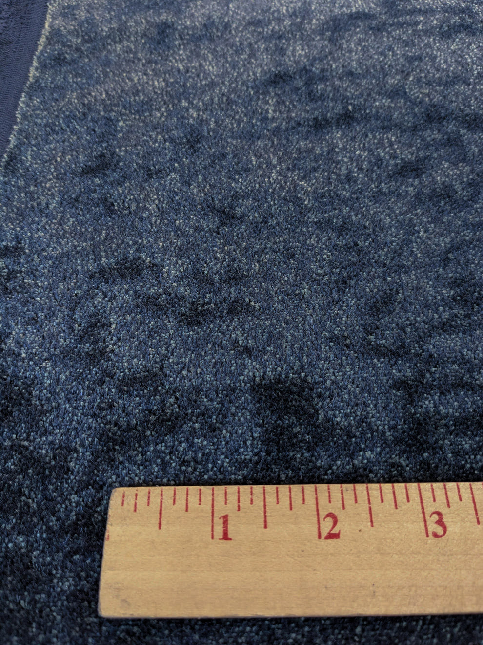 Mohair & Silk Velvet Seaweed Texture Deepest Night Blue Black Heavy Duty