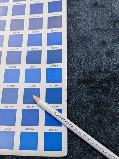 Mohair & Silk Velvet Seaweed Texture Deepest Night Blue Black Heavy Duty
