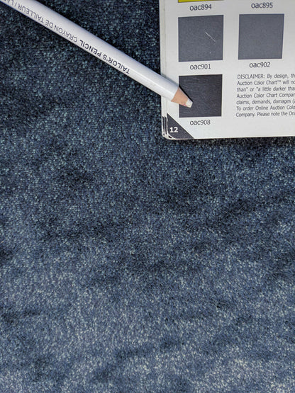 Mohair & Silk Velvet Seaweed Texture Deepest Night Blue Black Heavy Duty