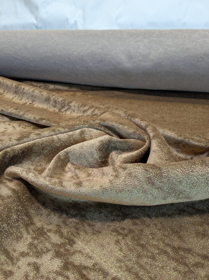 Mohair & Silk Velvet Seaweed Texture In Baked by Sun Tan Heavy Duty