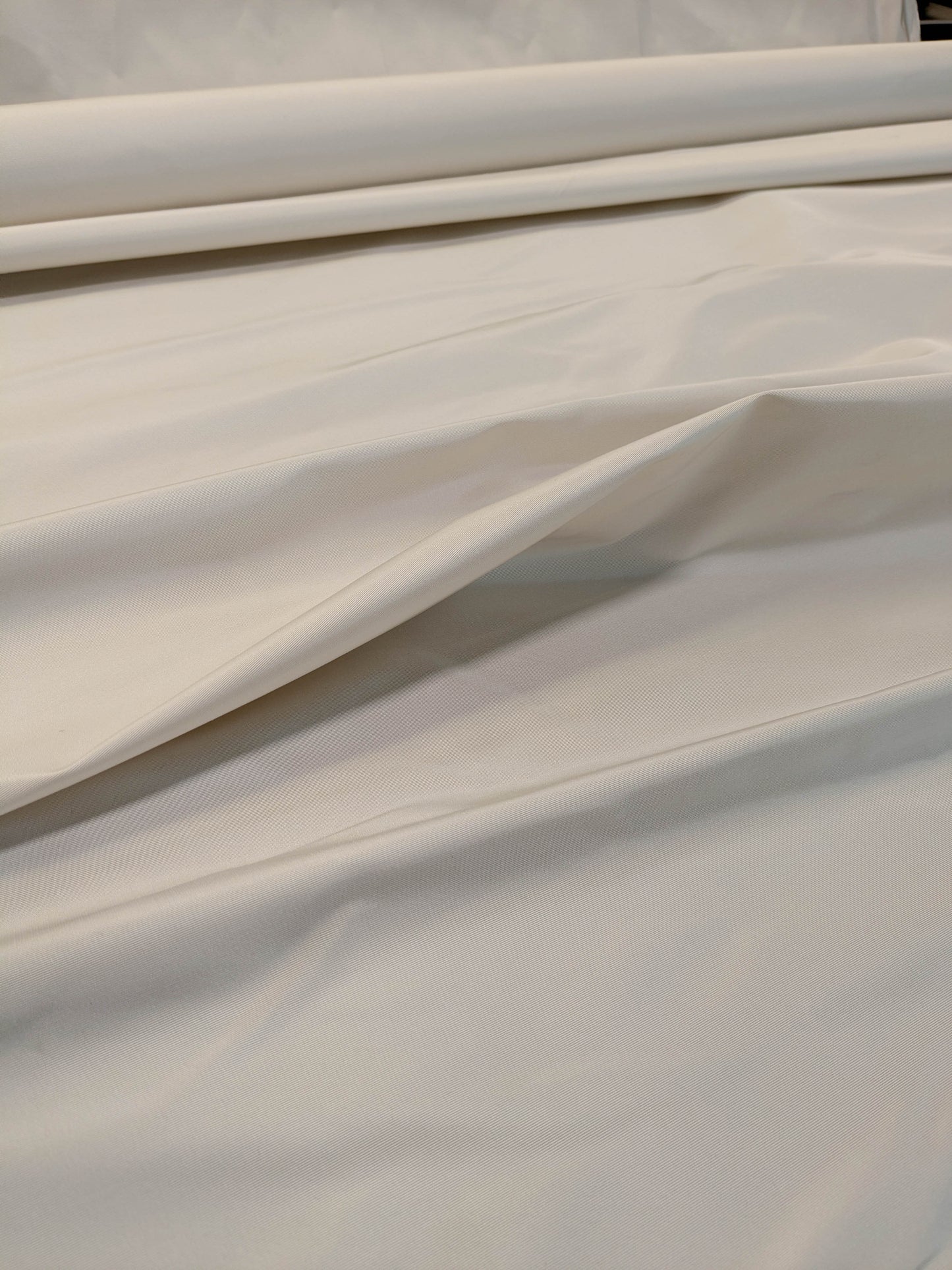 Corringham High End 100% Silk Faille White Ivory Thick Crisp MSRP USD 400+/yard