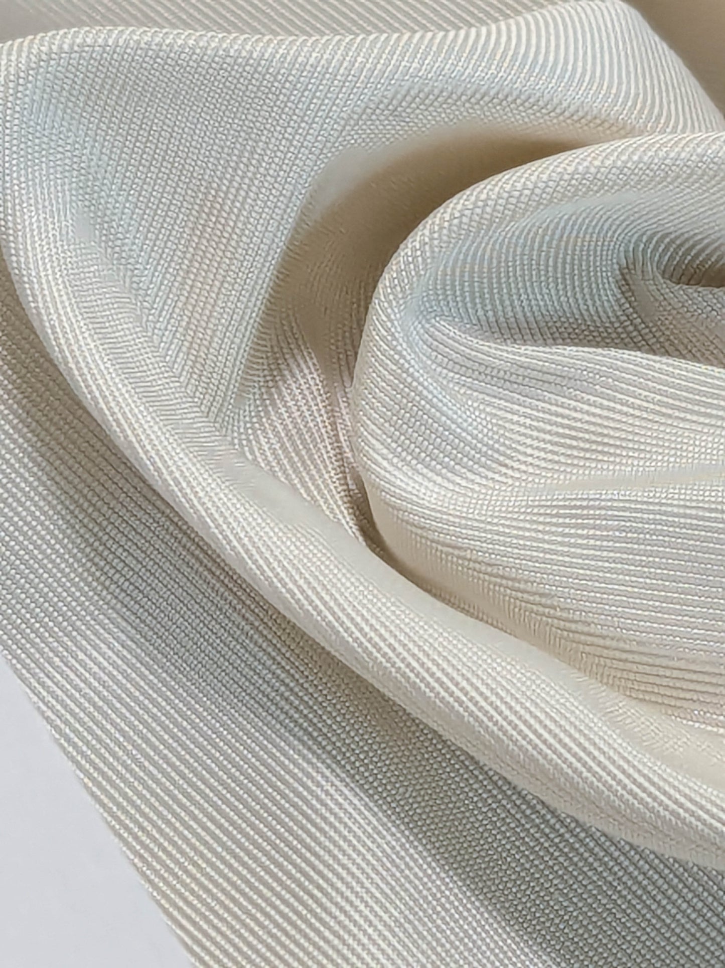 Corringham High End 100% Silk Faille White Ivory Thick Crisp MSRP USD 400+/yard