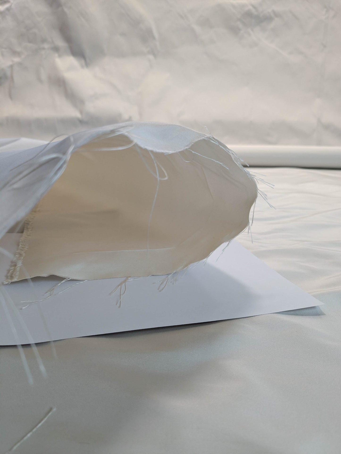 Corringham High End 100% Silk Faille White Ivory Thick Crisp MSRP USD 400+/yard