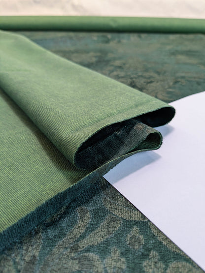 Venice Rich Emerald Green Printed Renaissance Damask Radiance - By The Yard