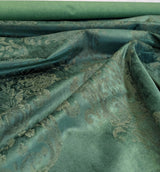 Venice Rich Emerald Green Printed Renaissance Damask Radiance - By The Yard