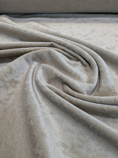 Mohair & Silk Velvet Seaweed Texture In Sandstone Heavy Duty