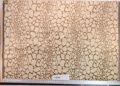 Tanzania Leopard Skin Velvet Cream Light Brown- By The Yard - MSRP USD365/y